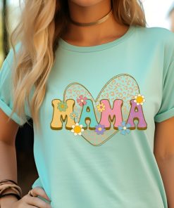 Heart Mama Shirt, Floral Heart Shirt For Mom, Mother's Day Shirt Gift