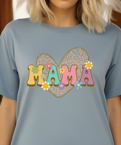 Heart Mama Shirt, Floral Heart Shirt For Mom, Mother's Day Shirt Gift