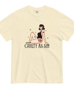 Guilty As Sin Tee Shirt, Comfort Colors Graphic Tee