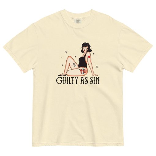 Guilty As Sin Tee Shirt, Comfort Colors Graphic Tee