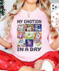 My Emotions In A Day Shirt, Bluey Muffin Tshirt, Muffin Shirt