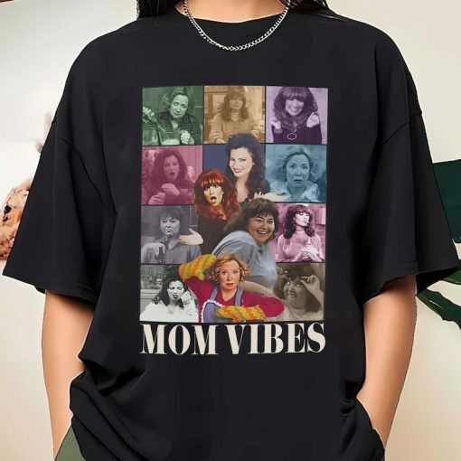 Retro Floral 90’s Mom Vibes T shirt, Sitcom moms shirt