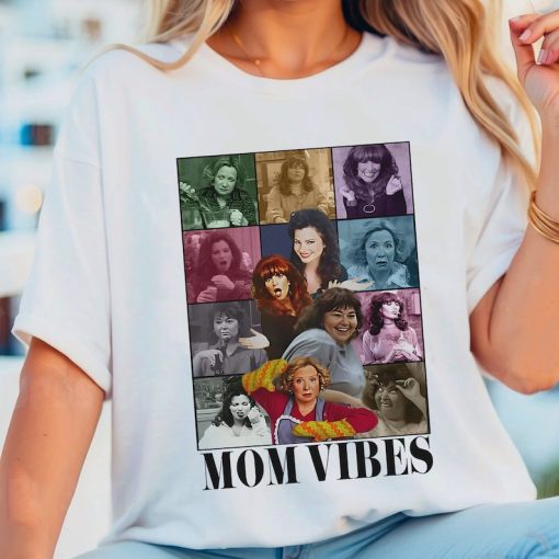 Retro Floral 90’s Mom Vibes T shirt, Sitcom moms shirt