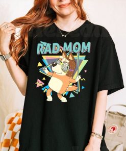 Retro Rad Mom Rad Mom Bluey Family T-Shirt Retro Chilli Heeler Shirt