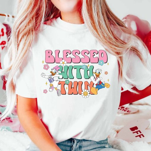 Blessed With Twin Shirt, Disnyye Mama Shirt, Mama Twin Shirt