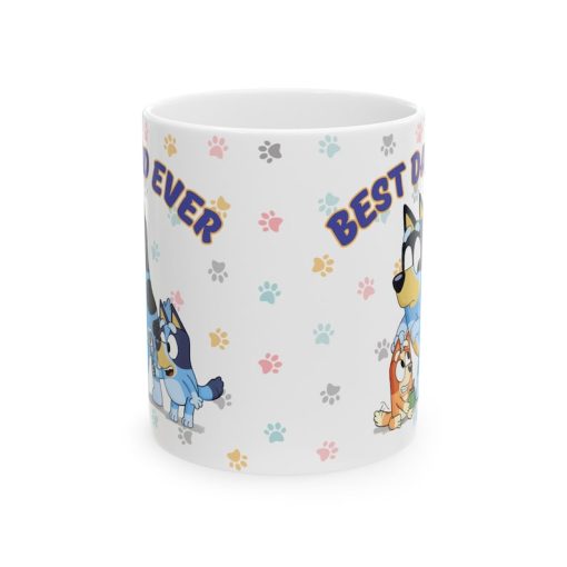 Bluey Best Dad Ever mug, Bluey Fathers day gift, bluey dad of 2 gift