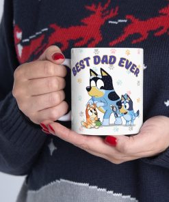 Bluey Best Dad Ever mug, Bluey Fathers day gift, bluey dad of 2 gift