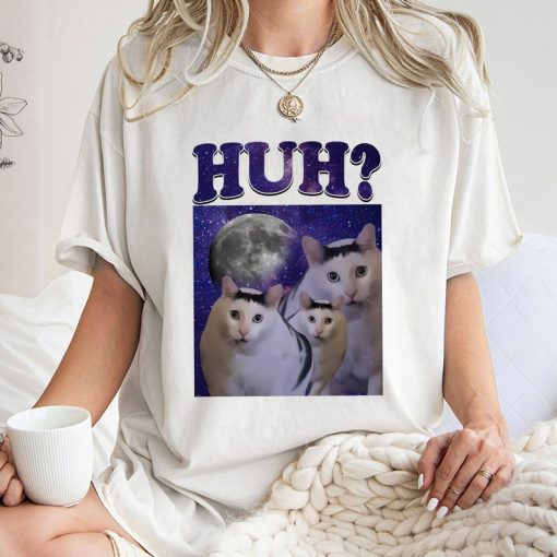 Huh Meme Cat Shirt , Trending Unisex Tee Shirt, Unique Shirt Gift