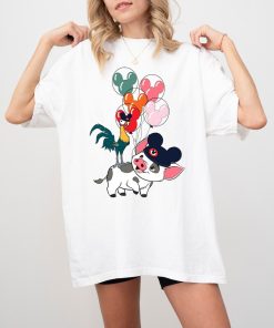 Retro Disney Moana Hei Hei And Pua Mickey Balloon Shirt, Moana Shirt