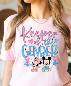 Disney Mickey Minnie Gender Reveal Shirt, Keeper Of The Gender Shirt