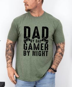 Dad By Day Gamer By Night Shirt, Cool Dada Shirt, Gift For Papa