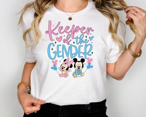 Disney Mickey Minnie Gender Reveal Shirt, Keeper Of The Gender Shirt