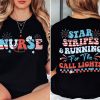 4th July Nurse Shirt, Stars Stripes And Running For Call Lights Shirt