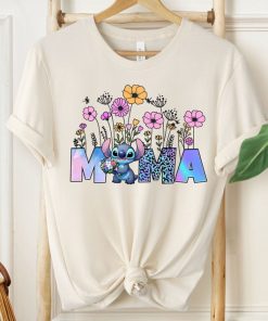 Stitch Mama Shirt, Disney Stitch Mom Tee, Floral Stitch Mama T-Shirt