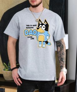 Awesome Dad Look Like Bluey Daddy Pattern Classic 2 Side Shirt