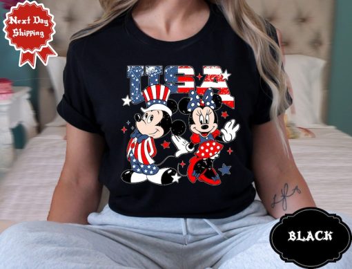 Mickey and Minnie USA Shirt, Disney American 4th of July Shirts