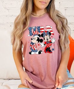 Mickey and Minnie USA Shirt, Disney American 4th of July Shirts