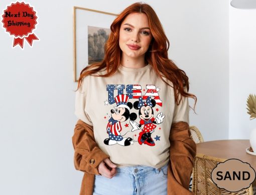 Mickey and Minnie USA Shirt, Disney American 4th of July Shirts