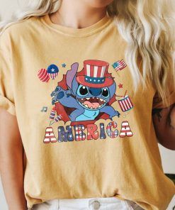 America Stitch Shirt, Lilo And Stitch Independent Day Shirt