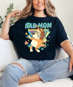 Retro Rad Mom Bluey Couple Shirt Bluey Rad Mom Family Shirt Bluey Mum