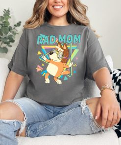 Retro Rad Mom Bluey Couple Shirt Bluey Rad Mom Family Shirt Bluey Mum