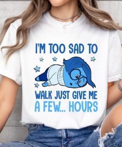 Disney Pixar Inside Out Sandness Too Sad To Walk T-shirt