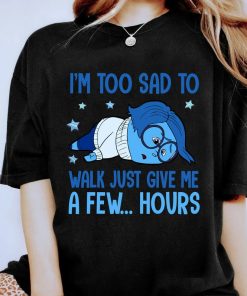 Disney Pixar Inside Out Sandness Too Sad To Walk T-shirt