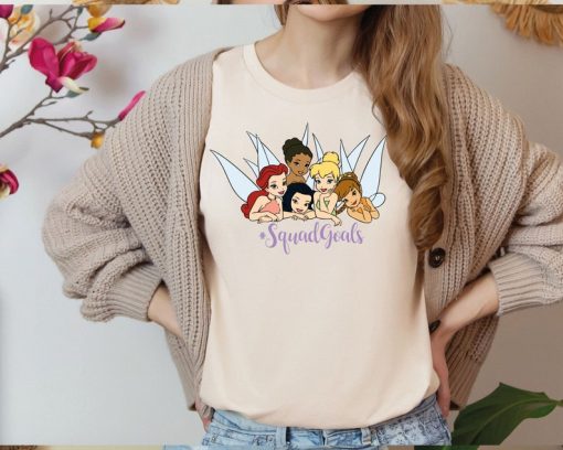 Disney Princess Shirt, Tinkerbell Ariel Belle Shirt, Squad Goals Shirt