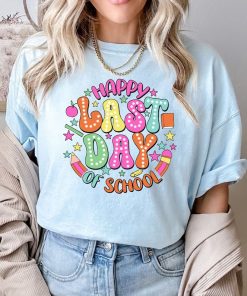 Comfort Colors® Happy Last Day Of School Tee, Retro Teacher Shirt