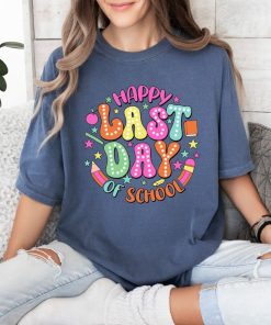 Comfort Colors® Happy Last Day Of School Tee, Retro Teacher Shirt