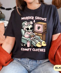 Comfort Colors True Crime T-Shirt for Women,True Crime Tee, Messy Bun