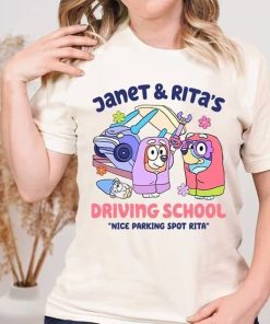 Bluey Janet and Rita Driving School Shirt Nice Parking Spot Rita