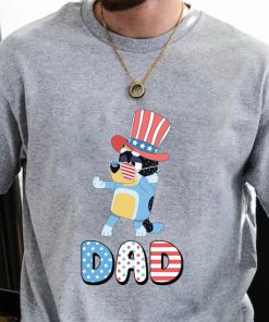 Bluey Dad Happy 4th Of July Shirt, Bluey Dad Shirt