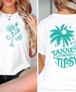 Tanned and Tipsy Shirt, Palm Tree Shirt, Summer Vacation Shirt