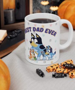 Bluey Best Dad Ever mug, Bluey Fathers day gift, bluey dad of 2 gift