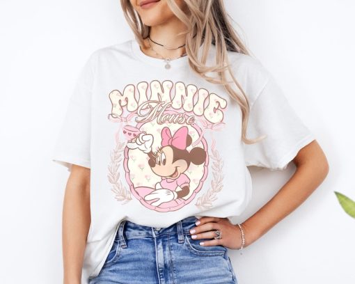 Vintage Minnie Mouse Pink Tea Shirt, Minnie est. 1928 Shirt