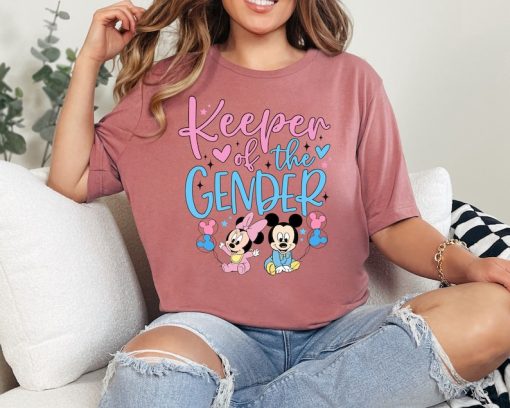 Disney Mickey Minnie Gender Reveal Shirt, Keeper Of The Gender Shirt