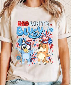 Retro Bluey 4th of July shirt