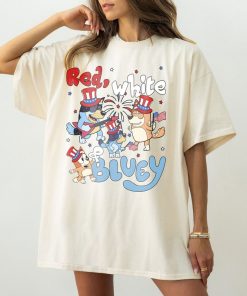 Red White Bluey Shirt, Bluey Fourth of July Shirt