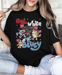 Red White Bluey Shirt, Bluey Fourth of July Shirt