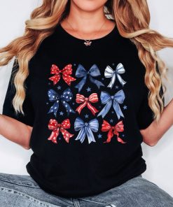 4th of July Shirt, Coquette Shirt, Bow Shirt, Ribbon Shirt