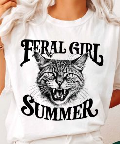 Feral Girl Summer Unisex Shirt, Unhinged Shirt, Funny Aunt Shirt