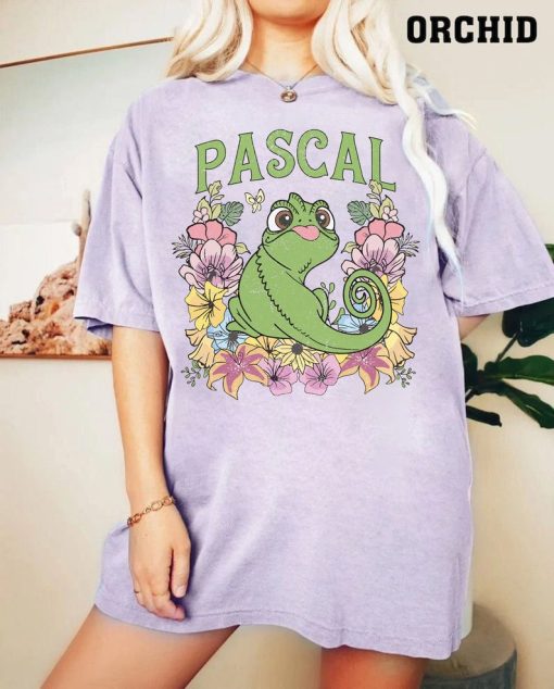 Comfort Colors® Retro Disney Tangled Pascal Floral Rapunzel Shirt