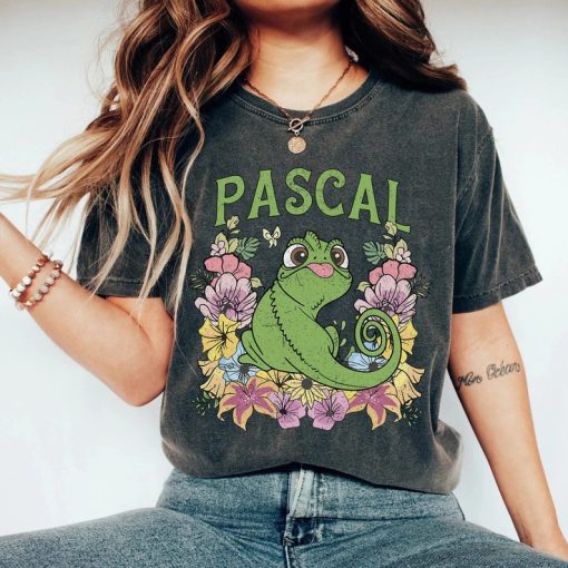 Comfort Colors® Retro Disney Tangled Pascal Floral Rapunzel Shirt