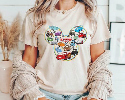 Mickey Head Disney Cars Shirt, McQueen And Friends Sweatshirt