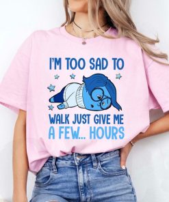 Disney Pixar Inside Out Sandness Too Sad To Walk T-shirt