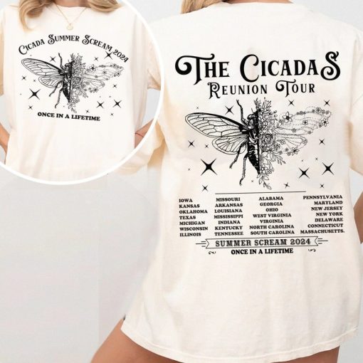 Cicadas Summer Scream Reunion Tour 2024 Shirt, The Cicada Concert Tour