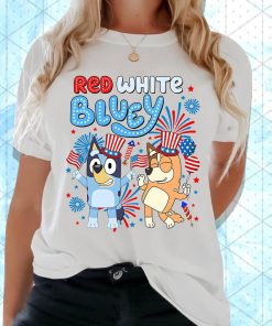 Retro Bluey 4th of July shirt