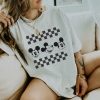 Retro Disney Shirt- Mickey Checkered - Disney Graphic Tee - Disney