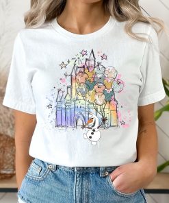 Olaf Ballon T-shirt , Olaf Watercolor Castle -shirt